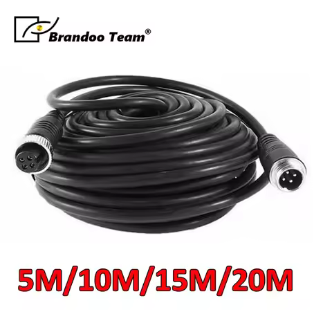 5M/10M/15M/20M 4 Pin Aviation Vehicle Cctv Camera Waterproof Extension Cable 4-Pin Aviation Video Ca