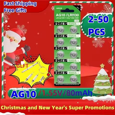 AG10 LR54 Cell Coin 1.55V SR54 389 189 SR54 389 189 LR1130 SR1130 G10A SR1130SW Alkaline Button Batt