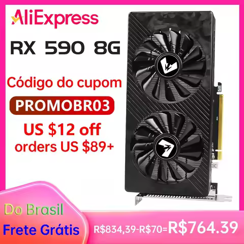 MAXSUN RX 590 GME 8GB Placa de Video Gaming Cards Graphics Card GDDR5 256Bit Computer components 6Pi