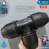 1 1/2 INCH HDPE Equal Tee Fittings Or 50MM HDPE Pipe Connections
