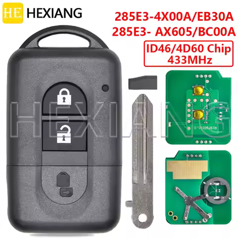 HE 285E3-4X00A/EB30A/AX605/BC00A ID46/4D60 Chip 433MHz Car Remote Key For Nissan Xtrail Qashqai Note