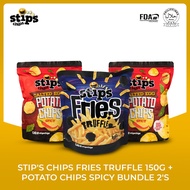 Stip's Chips Fries Truffle 150g + Potato Chips Spicy Bundle 2's