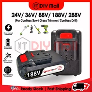 DIYMALL 24V/36V/88V/188V/288V BATTERY ONLY Electric Cordless Chainsaw Grass Trimmer Cordless Drill B