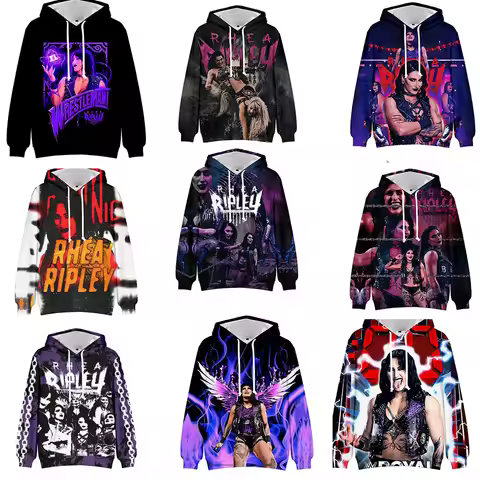 Rhea Ripley Hoodie Merch Women Men Streetwear Sweatshirt Fashion Hoodie mens clothing Sportswear y2k