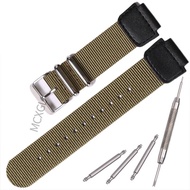 18mm Nylon Strap Suitable for Casio AE1200WHB AE1000W AQ-S810 SGW300/400 Stainless Steel Ring Mens L