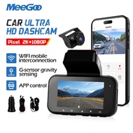 MeeGoo 2K Car Camera 150° Wide-Angle Super Night Vision Dual Channel Recording 3Inch WIFI Dash Cam W