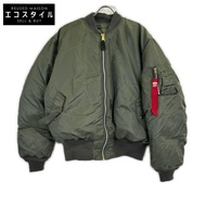 ALPHA Industries x MOONLOID 特別版 TA0510-9059 復古灰色羽絨 MA-1 夾克，XL 尺寸 [二手]