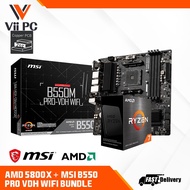 MSI B550M PRO-VDH WIFI Motherboard and AMD Ryzen 5800x Processor Bundle