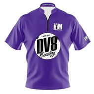 DV8 DS Bowling Jersey - Design 1610-DV8 3D Zip Collar Bowling Shirt DIY Name