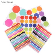 【FKSG】 10 Sheets Polka Circle Office Classroom Party Decoration Toys Diary Decoration Marking Sticke