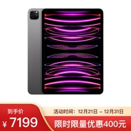 Apple iPad Pro 11英寸平板电脑 2022款 第4代(256G WLAN版/M2芯片Liquid视网膜屏/MNXF3CH/A) 深空灰色