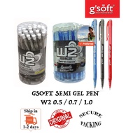 GSOFT W2 PEN [SEMI GEL] 0.5MM/ 0.7MM/ 1.0MM (1 PCS) READY STOCK / 100% ORIGINAL