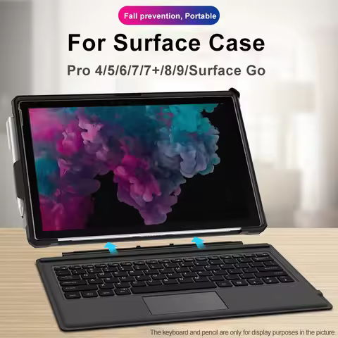 For Microsoft Surface Pro 11 10 9 8 7 6 5 LTE 7 + Plus Surface GO 1 2 3 Protective Case Rugged Back 