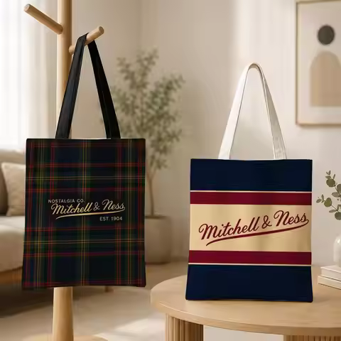 Brand Ness Mitchell Storage Bags Canvas Tote Bag for Women, Reusable Shoulder Shopping Bag for Schoo