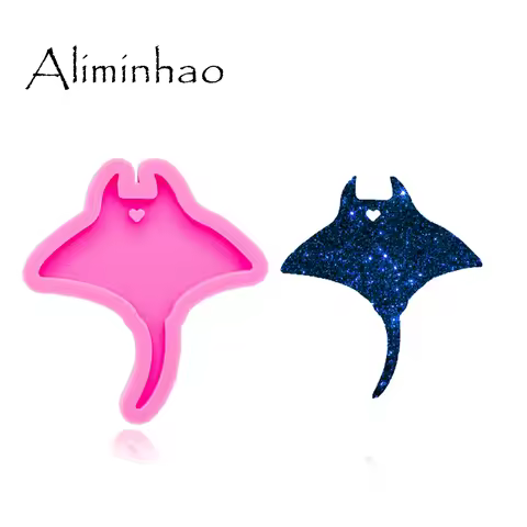 DY0349 Shiny sting rays mold DIY keychain jewelry epoxy mould silicon Resin Crafting keychain silico