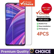 4Pcs Tempered Glass For Vivo Y11 Y12 Y15 Y17 Y91 Y20 Y21 Y53 Y30 T1x T2x Y19 S1 Screen Protector  4 