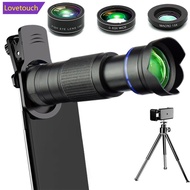 【READY STOCK】LOVETOUCH Phone Camera Lens 14X Telephoto 4in1 Telecope Zoom Macro Fisheye Wide Angel L