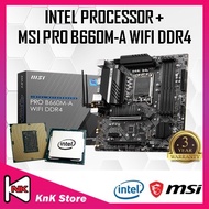 MSI PRO B660M-A WIFI DDR4 B660M LGA1700 Motherboard + Intel 12TH / 13TH GEN CORE I3 / I5 / I7 / I9 C