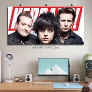 CUSTOM VOKALIS SPACE POSTER GREEN DAY 60X30 MULTIPANEL | ARTIFY OFFICIAL| JUMBO WOODEN POSTER GITARI