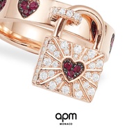 APM Monaco Love Lock Ring Rose Gold Female Exquisite Ring Design Feel