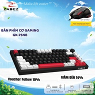 ZADEZ GK-75N Mechanical Gaming Keyboard Three Connection Modes-Layout 75% with 82 Keys, Super Green 