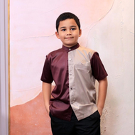 ZM Zaskia Mecca Feat Gerai Hawa - Ubaidah Baju Koko Anak Pria Maroon Beige