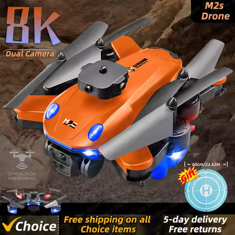 New M2s Drone 8K Professional Dual Camera 4K ESC WIFI FPV Obstacle Avoidance Four Axis Folding RC Ae