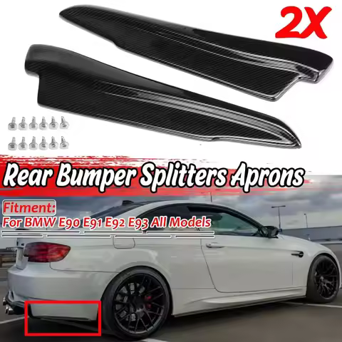42cm 2x Car Rear Bumper Lip Spats Guard Extend Deflector Lips For BMW E90 E91 E91 E92 E93 For VW GOL