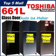 TOSHIBA 661L 2 Glass Door Inverter Fridge Refrigerator GR-AG66MA(XK) / GR-AG66MA(GG) / GR-AG66MA(PGB