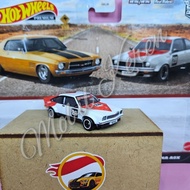 Diecast Hot Wheels Premium twin pack loose smooth 77 Holden Torana A9X white red rubber tires