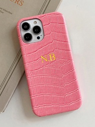 Luxury Leather Personalized Customized Phone Case Compatible With IPhone 16 15 14 11 12 13 Pro Max P