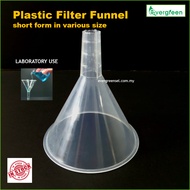 Plastic Laboratory Filter Funnel in various size 30mm to 150mm