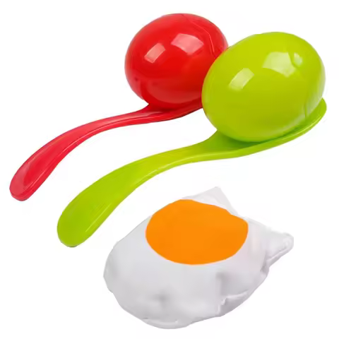 Egg And Spoon Race Game Kids Sensory Balance Toys Party Favors Outdoor Spielzeug Kinder Juegos Cumpl