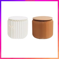 [Predolo2] Paper Stool Furniture Foot Stool Honeycomb Structure with Cushion Foldable Chair for Home Bedroom Gifts Decorations