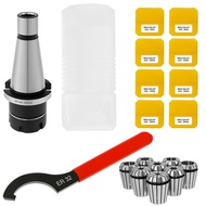 10Pcs Collet Chuck Set with Milling Chuck Holder and Wrench High Speed Steel Collet Set SHOPSBC3424