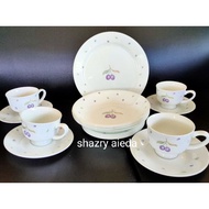 Corelle 20 Pcs Dinner Set - Plum Cawan Berkaki discontinue Item