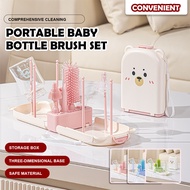 6 in 1 Bottle Cover Brush Bottle Cleaning Bottle Brush Travel Bottle Brush Set Multifunctional Lid B