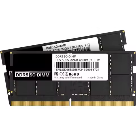 DDR5 4800MHz RAM 64GB Kit (2 x 32GB),CL40 1.1V SODIMM 262 Pin Laptop Memory Module Ram,Memory for En