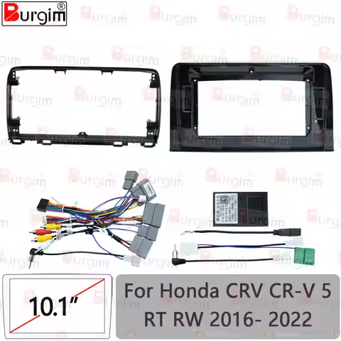 Burgim Car Android Radio Frame For Honda CRV CR-V 5 RT RW 2016- 2022 10 inch 2DIN Fascia Stereo Pane
