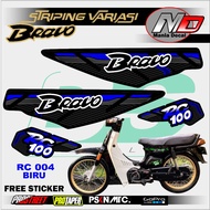 SUZUKI BRAVO RC100 MOTORCYCLE VARIATION STRIPING STICKER / SUZUKI BRAVO RC100 MOTORCYCLE STRIPING LI