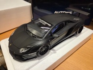 AUTOart 1:18 Lamborghini Aventador Liberty Walk LB Matte Black 模型車