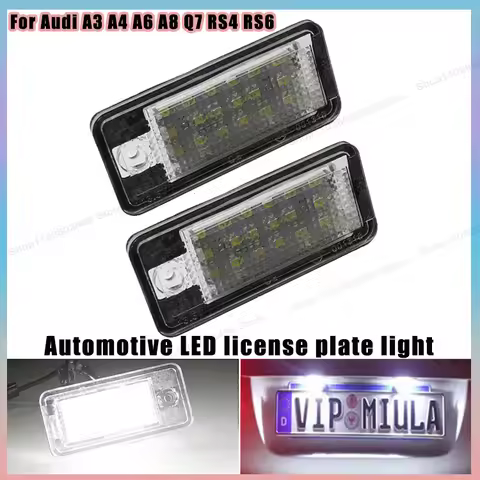 LED License Plate Light for Audi A3 A4 A6 A8 Q7 RS4 RS6 Tag Lamp