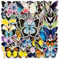 50 Piece Colorful Butterfly Creative Original Stickers For laptops/phones/Helmet/Motor/Car DIY Waterproof Graffiti Sticker Home Decal