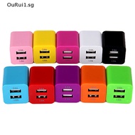 {HOT} Color 2 Ports USB Output 5V Wall Charger Plug Travel Power Adapter Phone