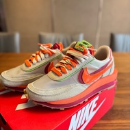 Nike LDWafflex CLOT x Sacai 三方聯名橘紅色解構球鞋US6.5,UK6,EUR39