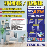 BANNER-SPANDUK KONTER PULSA/mini ATM BENTUK BERDIRI