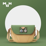 【Eco-friendly Series】MAH X Ruo Guan Nian Hua Co-branded Crossbody Bag Premium Niche Design One-shoulder Saddle Bag Woman