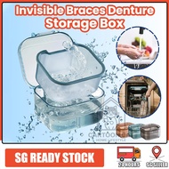 【SG STOCK】Retainer Storage Box Denture Box Tooth Socket Box Soaking Portable Case Retainer Invisible