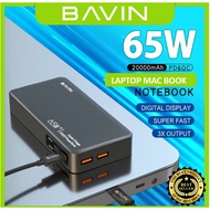 BAVIN REMAX 20000mAh 65W Laptop Power Bank PD 3.0 QC3.0 Fast Charge Travel Powerbank