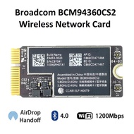 Broadcom BCM94360CS2 MacBook Dual Band 2.4GHz and 5GHz Bluetooth 4.0 Gigabit Ethernet 1200Mbps